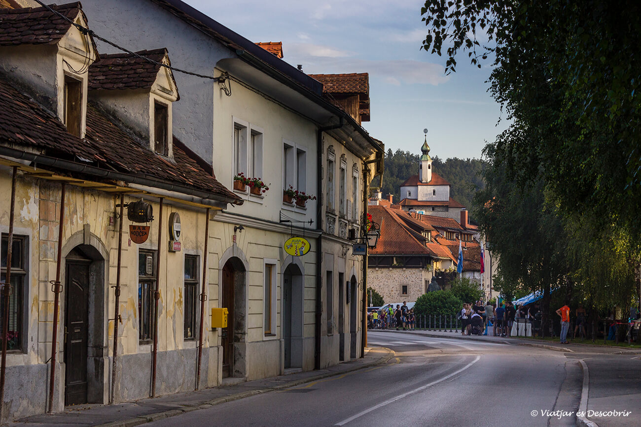 calles del centro medieval de Kamnik en Eslovenia