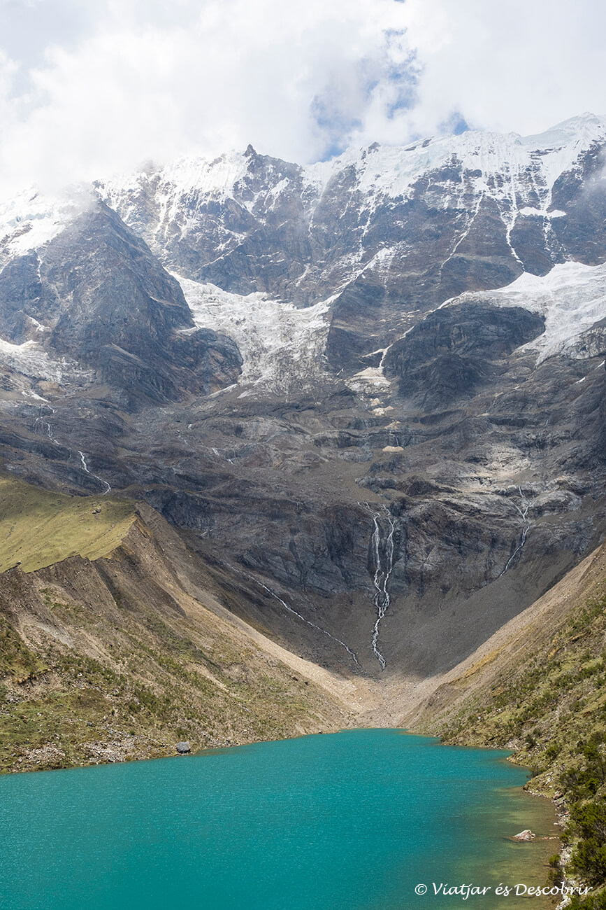 las aguas turquesa y el glaciar de la Laguna Humantay