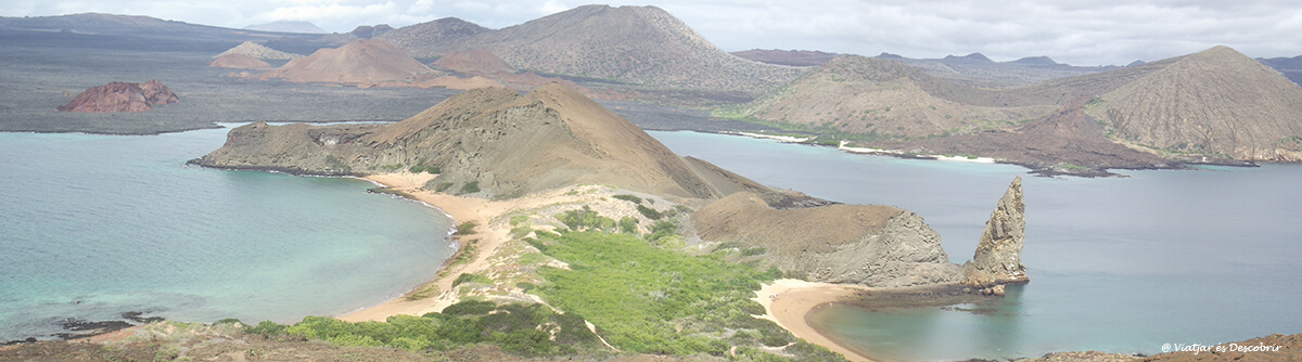 panorámica de la isla bartolomé en las galapagos
