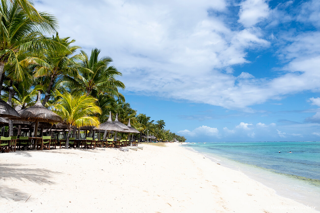 la playa de Le Morne es una de las más paradisíacas de Mauricio