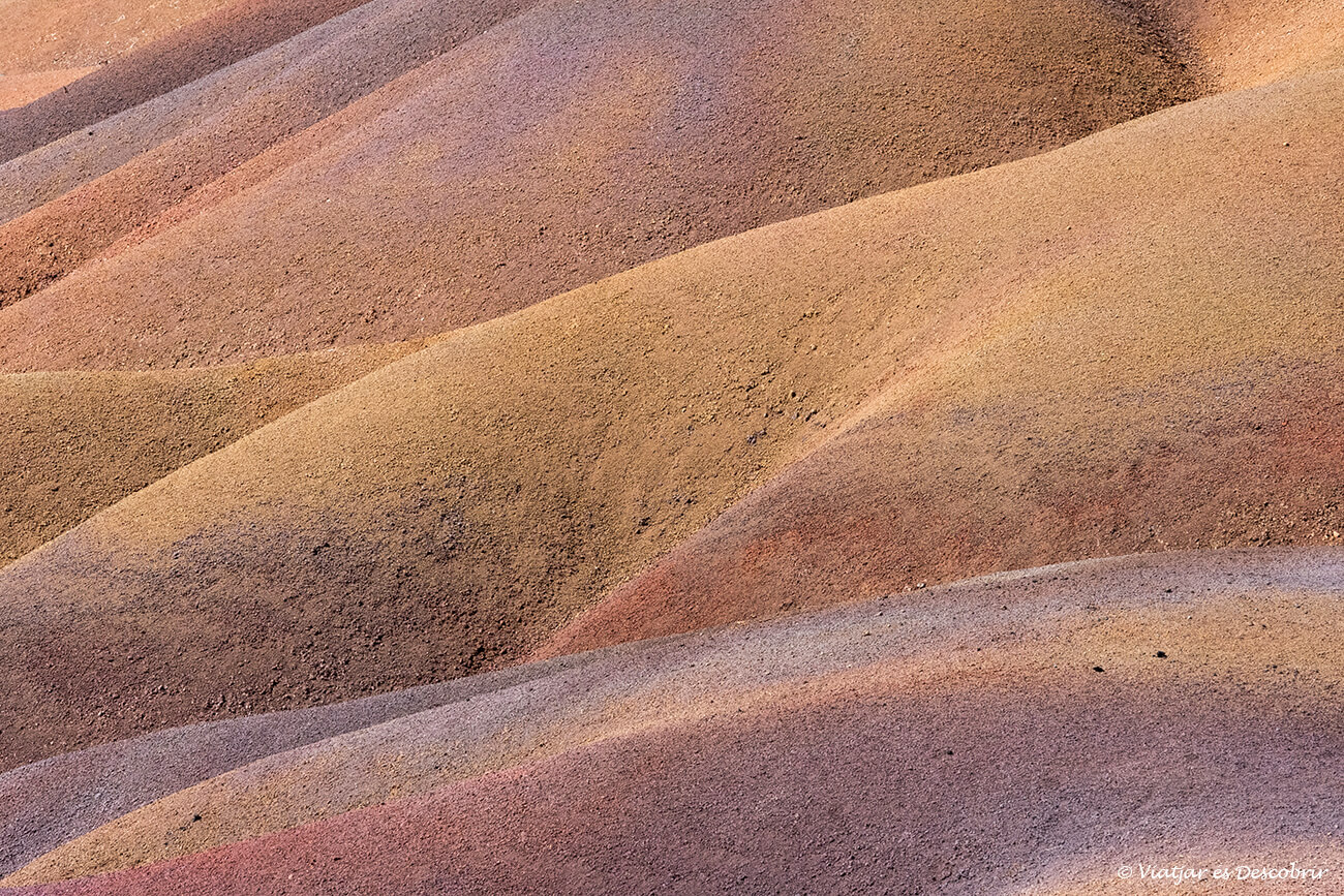 detalles de los colores y diversidad de tonos de la Sevent Coloured Earth