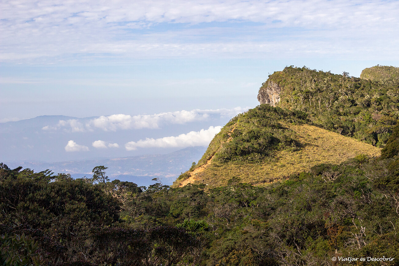 panorámica del paisaje de la meseta donde se encuentra el parque nacional horton plains en Sri Lanka