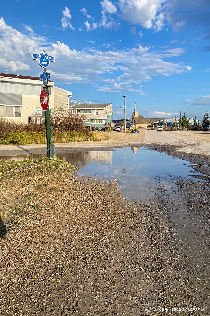 calles del pueblo de Churchill de la provincia de Manitoba