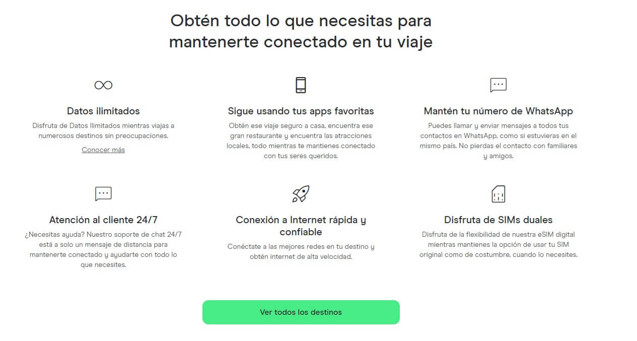 ventajas de contratar una eSIM en Holafly para viajar