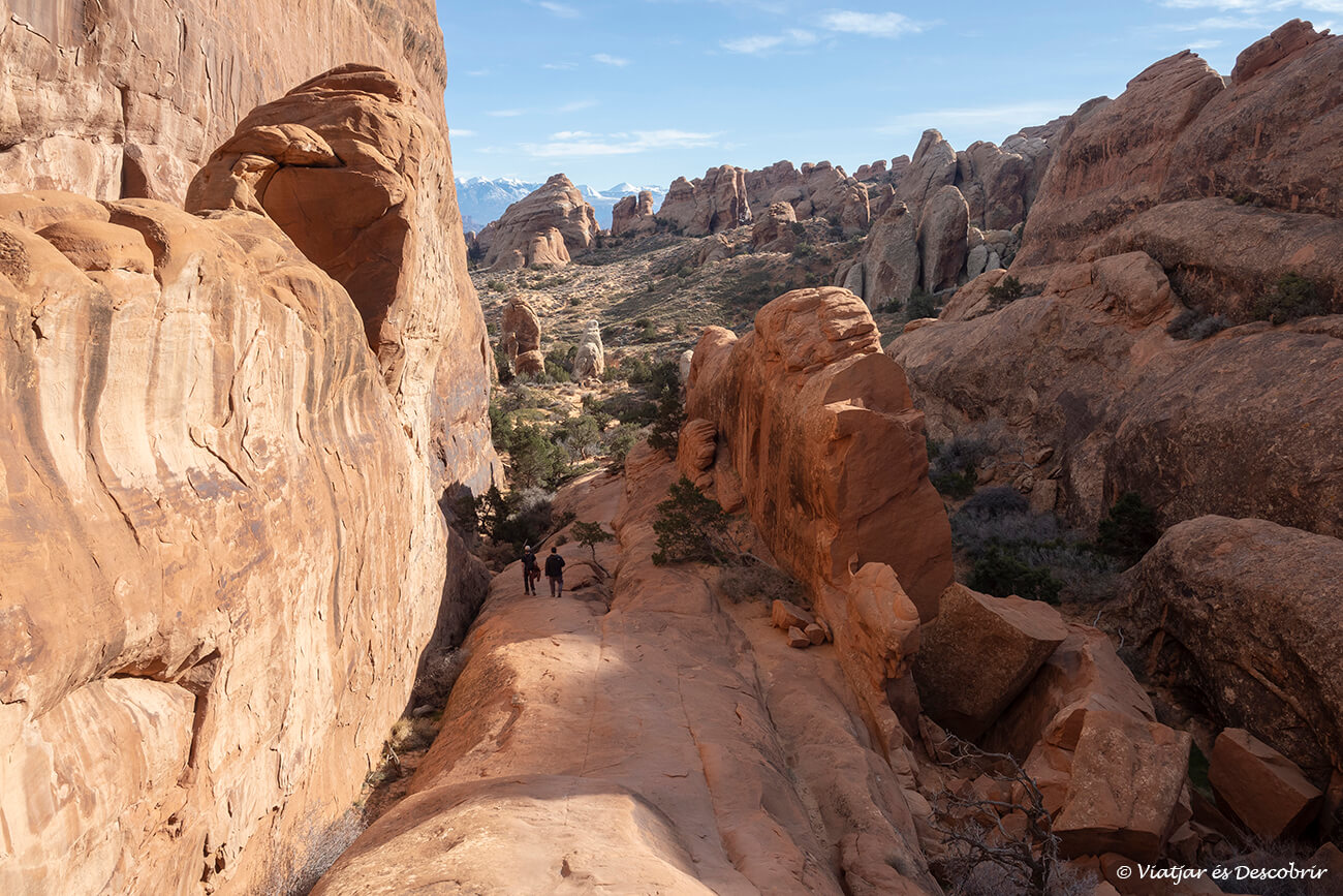 parte del camino del Primitive Loop y donde hay que subir algunas rocas