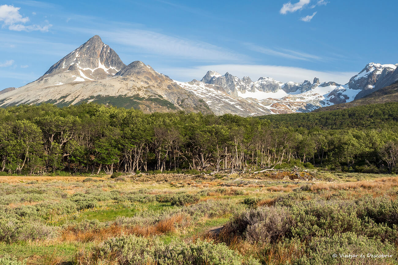 valle glaciar en los Andes Fueguinos de Ushuaia