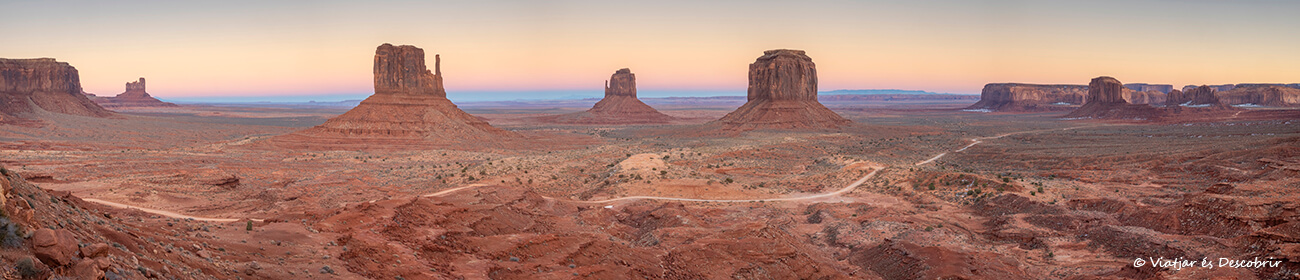 panorámica de Monument Valley desde The View