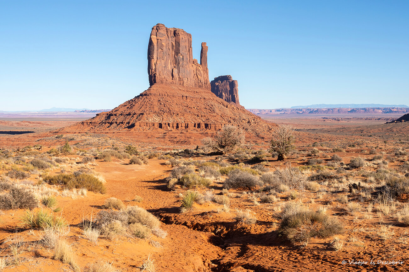 paisaje de Monument Valley desde el interior del valle