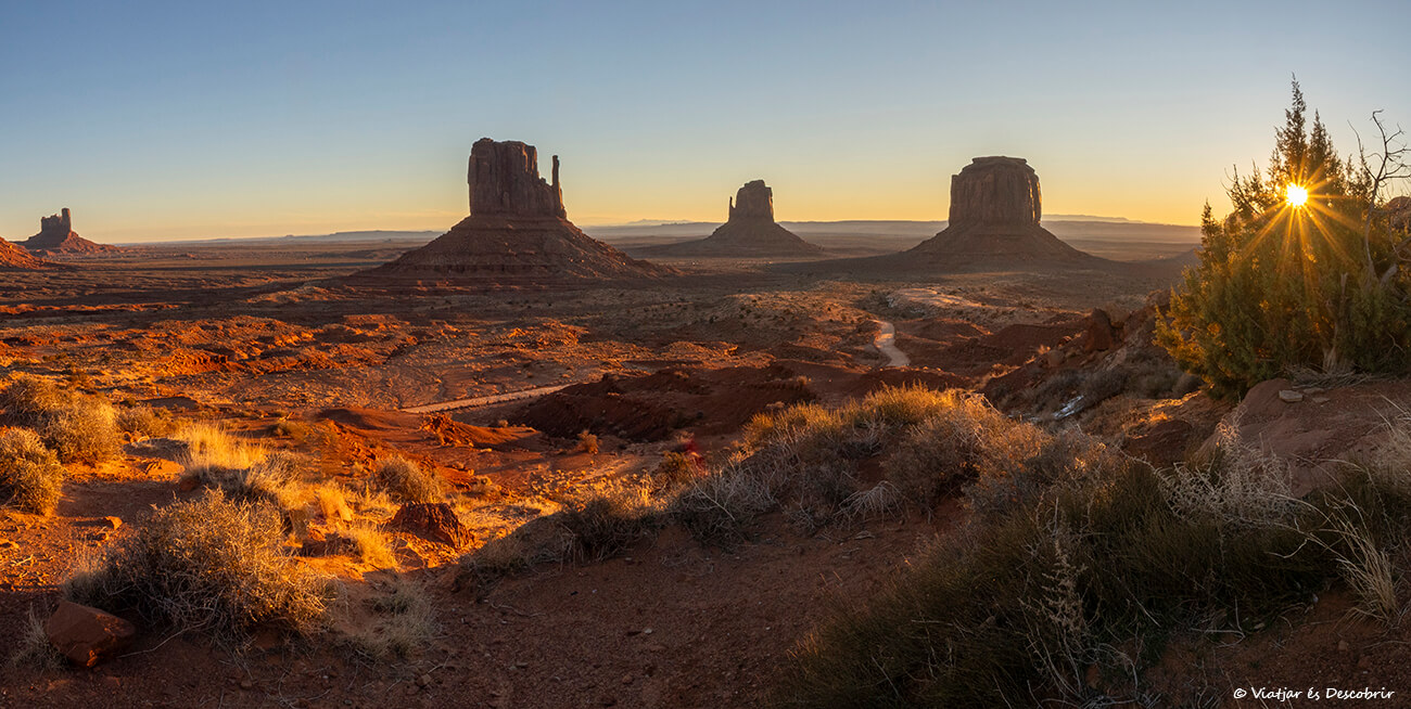 amanecer de Monument Valley