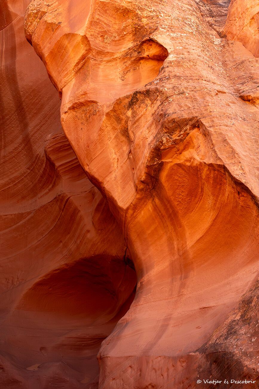 paredes arcillosas del Antelope Canyon