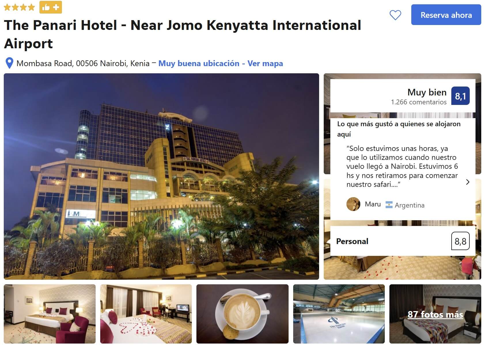 habitaciones en una buena opción de cuatro estrellas donde alojarse en Nairobi
